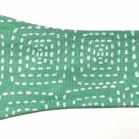 3” Wide Sage Green headband, self tie, hair wrap, pin up style, retro style, rockabilly, scarf, geometric print