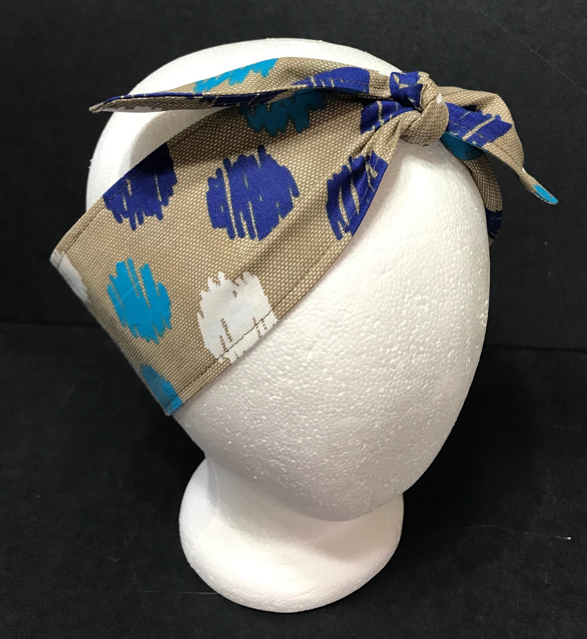 3” Wide Large Polka Dots headband, hair wrap, pin up style, hair tie, scarf, bandana, retro style, rockabilly