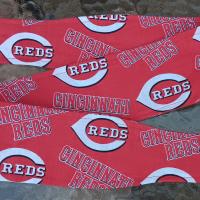 3” wide Cincinnati Reds headband, handmade, self tie, pin up style, hair tie, scarf, retro style, bandana, baseball