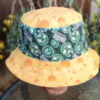 Milwaukee Brewers / Bucks / Badgers / Green Bay Packers Cheese Bucket Hat, Handmade, Reversible, Sizes up to 4XL, floppy hat, Wisconsin cheesehead, football, basketball, baseball