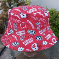 Badgers / Cheese Bucket Hat, Handmade, Reversible, Sizes up to 4XL, Cheesehead, Wisconsin, fishing hat, ponytail hat, floppy hat