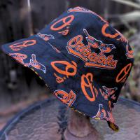 Washington Commanders / Baltimore Orioles Bucket Hat, Handmade, Reversible, Sizes up to 4XL, fishing hat, sun hat, floppy hat, ponytail hat, football, baseball