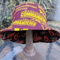 Washington Commanders / Baltimore Orioles Bucket Hat, Handmade, Reversible, Sizes up to 4XL, fishing hat, sun hat, floppy hat, ponytail hat, football, baseball