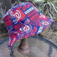 Washington Commanders / Nationals Bucket Hat, Handmade, Reversible, Sizes up to 4XL, fishing hat, sun hat, floppy hat, ponytail hat, football, baseball