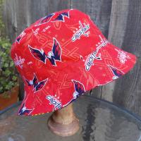 Washington Commanders / Capitals Bucket Hat, Handmade, Reversible, Sizes up to 4XL, fishing hat, sun hat, floppy hat, ponytail hat, hockey, football