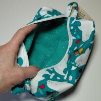 Boxy Zipper Diaper Pouch, Wipes Pouch, Diaper Bag Organizer, White Whales, Baby Shower Gift, Gift for Whale Lover
