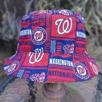 Washington Commanders / Nationals Bucket Hat, Handmade, Reversible, Sizes up to 4XL, fishing hat, sun hat, floppy hat, ponytail hat, football, baseball