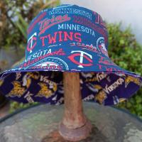 Minnesota Vikings / Twins Bucket Hat, Handmade, Reversible, Sizes up to 4XL, fishing hat, sun hat, floppy hat, ponytail hat, football, baseball