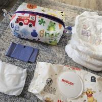 Boxy Zipper Diaper Pouch, Wipes Pouch, Diaper Bag Organizer, Bilingual Gift Spanish and English, Baby Shower Gift