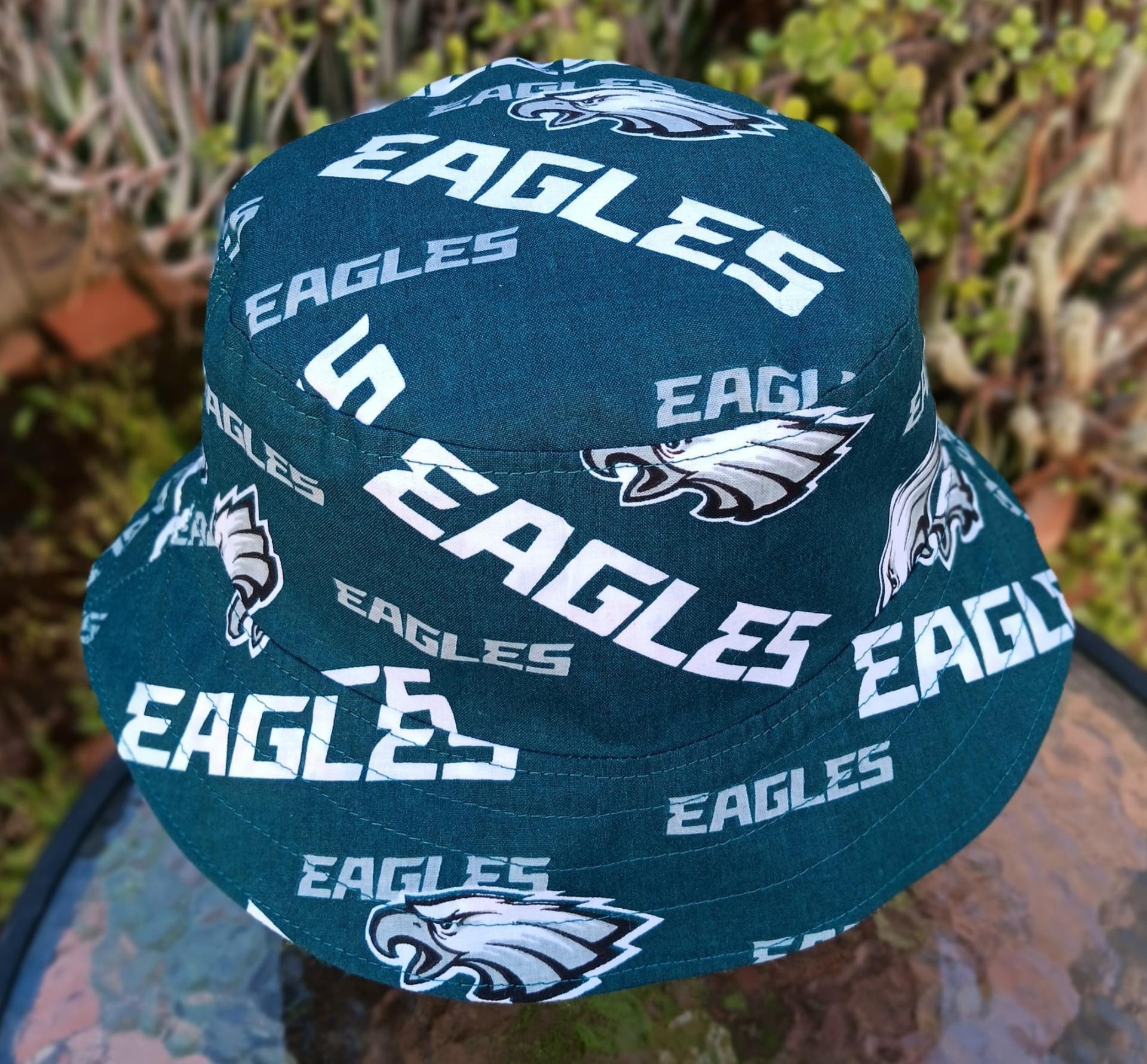 Philadelphia Phillies / Eagles Bucket Hat, Handmade, Reversible, Sizes up to 4XL, fishing hat, sun hat, floppy hat, ponytail hat, football, baseball