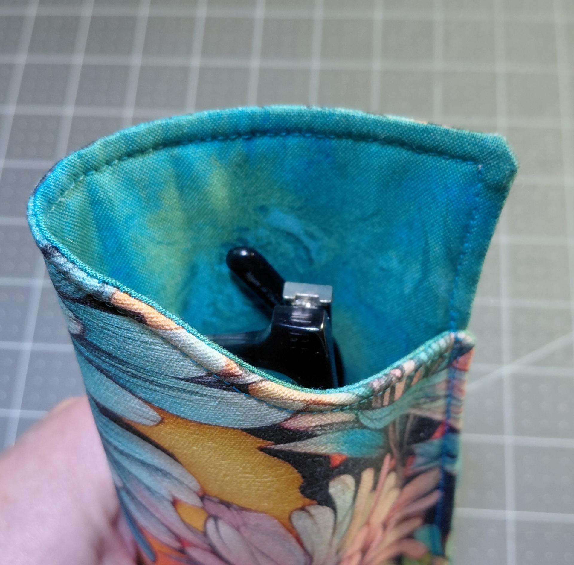 Floral Eyeglasses Sleeve, Floral Glasses Case, Soft Glasses Case, Canvas Glasses Pouch, Turquoise, Orange and Gray