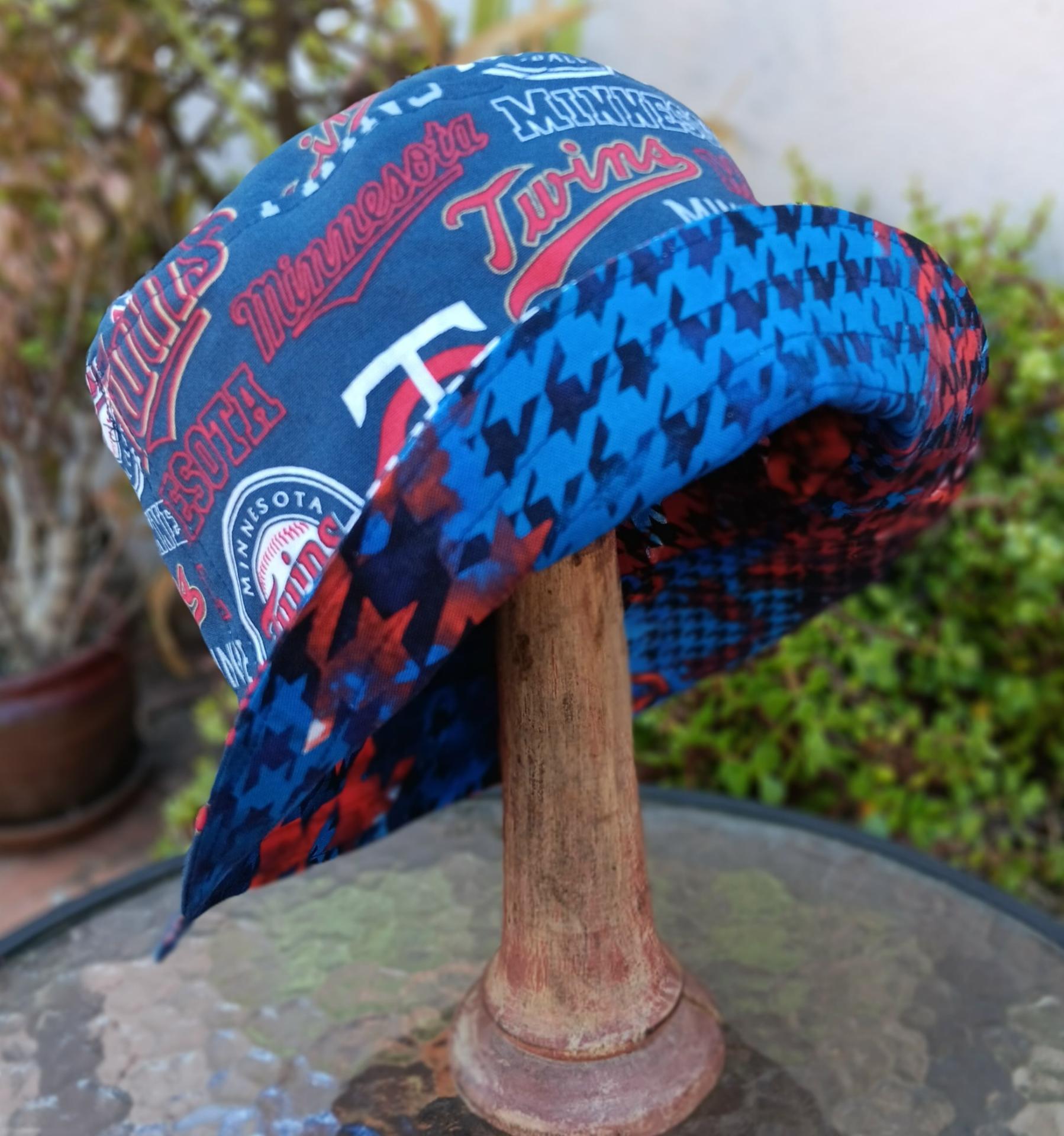 Minnesota Twins Bucket Hat, Handmade, Reversible, Unisex Sizes up to 4XL, fishing hat, sun hat, floppy hat, ponytail hat, baseball fan gift
