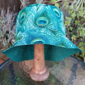 Peacock Bucket Hat, Unisex Sizes up to 4XL, Sun Hat, Floppy Hat, Summer Hat, Ponytail Hat