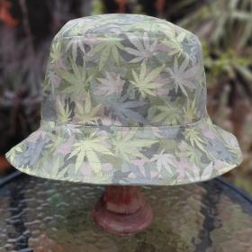 Cannabis Leaves Bucket Hat, Camouflage, Reversible, Sizes up to 4XL, floppy hat, fishing hat, sun hat, beach hat, festival hat