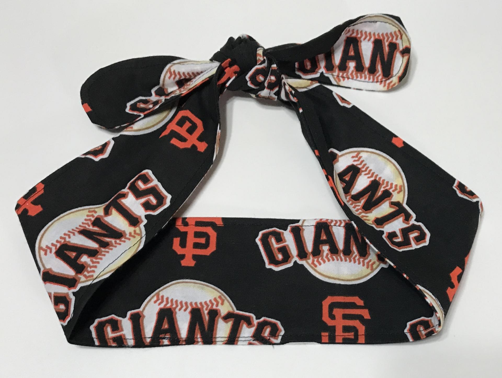3” wide San Francisco Giants hair tie, hair wrap, headband, pin up, self tie, scarf, neckerchief, retro, rockabilly 3” wide San Francisco Giants hair tie, hair wrap, headband, pin up, self tie, scarf, neckerchief, retro, rockabilly