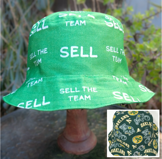 Swingin' A's Bucket Hat, Reversible, Unisex Adult Sizes S-XXL