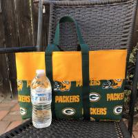 Example of similar bag with a water bottle to show scale