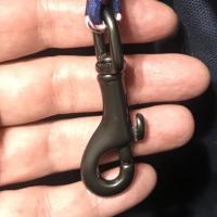 Swivel hook inside for keys, etc. (color of hook may vary)