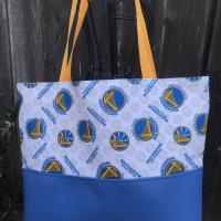 Golden State Warriors tote bag, vinyl bottom