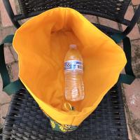 Example of similar bag with a water bottle to show scale