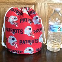 NE Patriots Drawstring Cinch Bag w/ Pockets