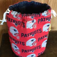 NE Patriots Drawstring Cinch Bag w/ Pockets