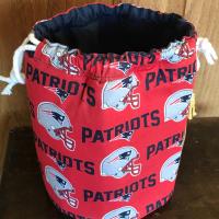 NE Patriots Drawstring Cinch Bag w/ Pockets