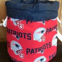 NE Patriots Drawstring Cinch Bag w/ Pockets