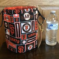 SF Giants Drawstring Cinch Bag w/ Pockets, Gift Bag, Toiletries, Games, Beach, Car, Travel, Cosmetics, Snacks, Dorm, Bath, Handmade MLB Bag