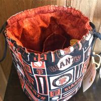 SF Giants Drawstring Cinch Bag w/ Pockets, Gift Bag, Toiletries, Games, Beach, Car, Travel, Cosmetics, Snacks, Dorm, Bath, Handmade MLB Bag