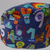 Bilingual Reversible Unisex scrub cap, tie back