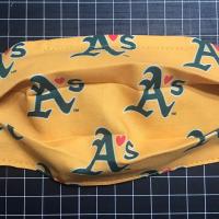 Oakland A's Reversible Pleated Face Mask