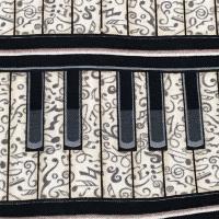 Close up of piano print