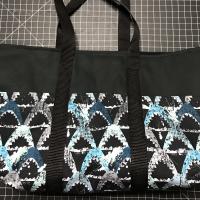 Sharks jaws print small  but sturdy heavy duty tote bag, canvas body