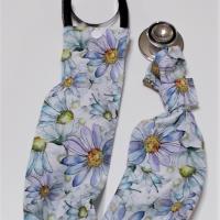 Daisy Floral Stethoscope cover, sleeve sock scrunchie scrunchy protector, medica