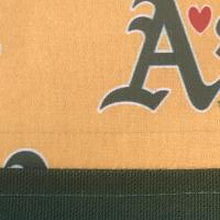 Tote bag, canvas bottom, Love Oakland A's Athletics, hook & loop closure, one interior pocket, polypropylene straps