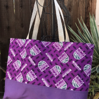 Sacramento Kings tote bag, canvas bottom and lining