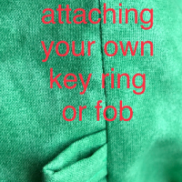 Loop for attaching your own key ring or fob (not included)