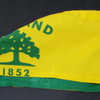 Reversible Unisex Oakland City Flag 1852 scrub cap, tie back