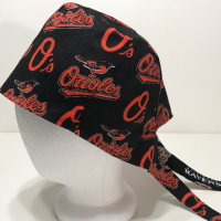 Baltimore Orioles & Ravens scrub cap, reversible, tie back, cotton, surgical skull nurse tech technician doctor medical hat Baltimore teams