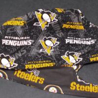 Reversible Unisex Pittsburgh Penguins & Steelers tie back scrub skull weld cap