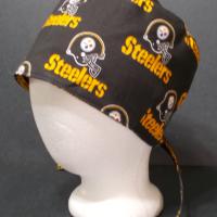 Reversible Unisex Pittsburgh Penguins & Steelers tie back scrub skull weld cap