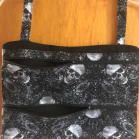 Skulls & Paisley Closet Hanger Hidden Safe Organizer 3 pockets (2 zipper), small locker space storage, skeleton, gothic, spooky, travel