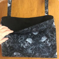 Skulls & Paisley Closet Hanger Hidden Safe Organizer 3 pockets (2 zipper), small locker space storage, skeleton, gothic, spooky, travel
