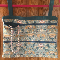 Two zipper pockets with necklace shown for scale (not included)