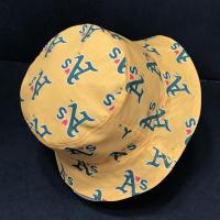 Oakland A’s Theme Bucket Hat, Golden Yellow, Reversible, Unisex Sizes S-XXL, cotton, fishing hat, sun hat, floppy hat, adults or older children