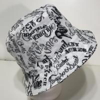 Garden Theme Bucket Hat, Black & White, Reversible Gardening Hat, Sizes up to 4XL, Cotton, Gift for Gardener, Farmers' Market Vegetables, adults or older children