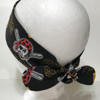 3” wide Pittsburgh Pirates hair tie, headband, pin up, self tie, scarf, neckerchief, retro, rockabilly, handmade