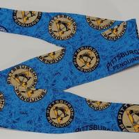 3” wide Pittsburgh Penguins blue throwback headband, self tie, hair tie, pin up style, scarf, bandana, retro style, rockabilly, handmade