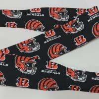 3” wide Cincinnati Bengals hair tie, headband, pin up, self tie, scarf, neckerchief, retro, rockabilly, handmade